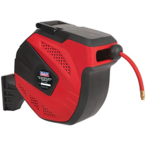 Sealey 15m Auto-Rewind Control Rubber Air Hose Reel 10mm ID SA822