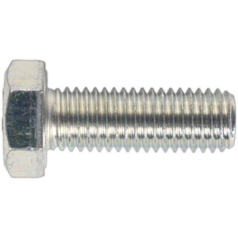 Sealey SS1440 8.8 Zinc Plated HT Setscrew M14 x 40mm, DIN 933 - Pack of 10
