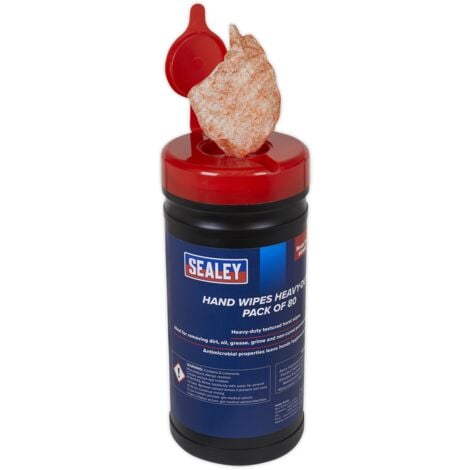 Sealey SSW80 Heavy-Duty Hand Wipes - Pack of 80