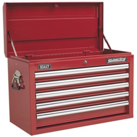 Sealey Topchest 5 Drawer with Ball-Bearing Slides - Red AP33059