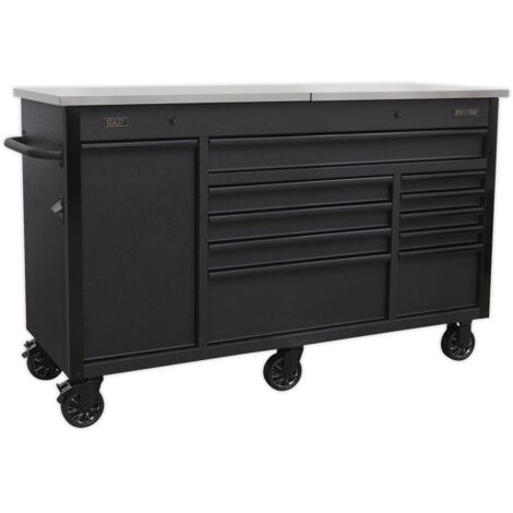 Sealey AP6310BE Superline PRO® Mobile Tool Cabinet with Power Tool Charging Drawer 1600mm