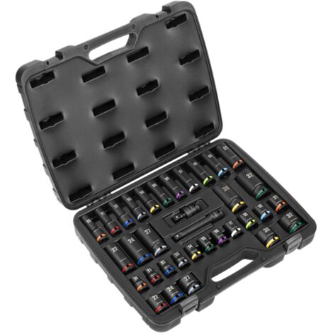 Sealey AK5635M Premier Impact Socket Set 1/2""Sq Drive 34pc