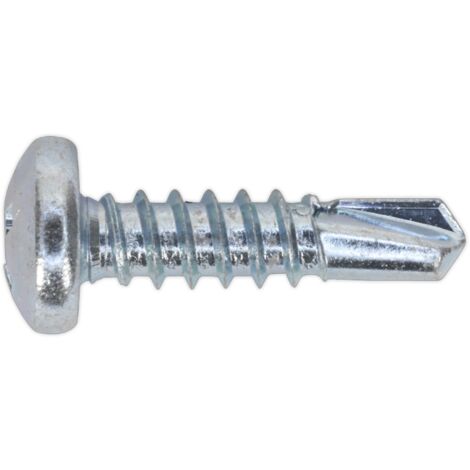 Sealey Self-Drilling Screw 4.8 x 19mm Pan Head Phillips Zinc Pack of 100 SDPH4819