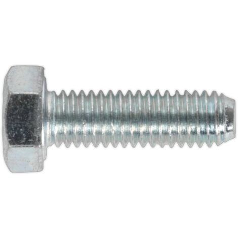 Sealey SS516 8.8 Zinc Plated HT Setscrew M5 x 16mm, DIN 933 - Pack of 50