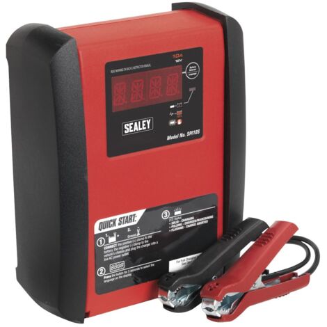 Sealey 12V Intelligent Speed Charge Battery Charger/Maintainer 10A SPI10S