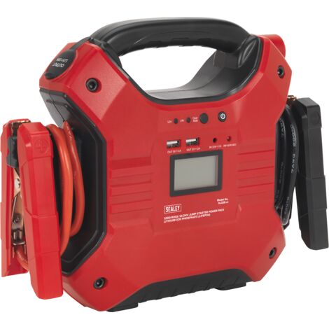 Sealey 12/24V Jump Starter Power Pack Lithium-ion Phosphate (LiFePo4) 1200/600 Peak Amps SL32S