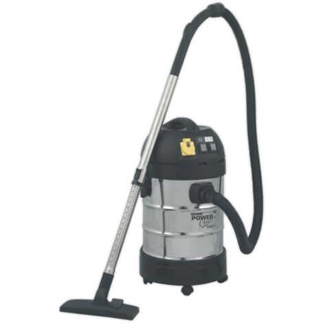 Sealey Industrial Vacuum Cleaner Stainless Steel Drum Auto Start 30L 1400W/230V PC300SDAUTO