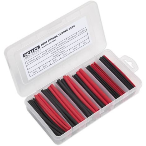 Sealey Heat Shrink Tubing Assortment 100mm 95pc - Black & Red HST100BR