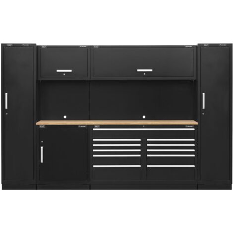 Sealey Premier&trade Storage System with Hardwood Worktop 3.55m APMSCOMBO7W (1/5)
