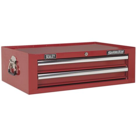 Sealey Mid-Box 2 Drawer with Ball-Bearing Slides - Red AP26029T