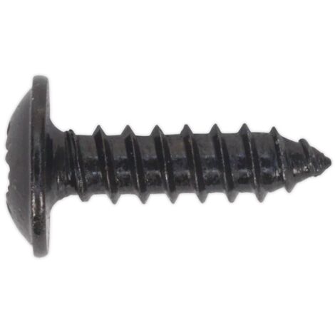 Sealey Self-Tapping Screw 3.5 x 13mm Flanged Head Black Pozi Pack of 100 BST3513 (1/5)