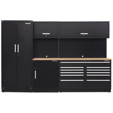 Sealey Premier&trade Storage System with Hardwood Worktop 3.26m APMSCOMBO2W