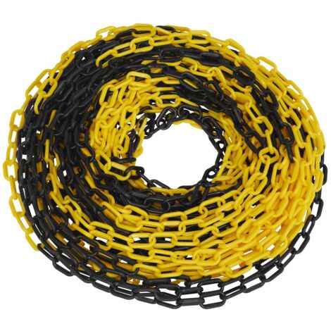 Sealey Safety Chain Black/Yellow 25m x 6mm BYC25M