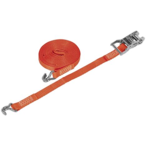 Sealey Ratchet Strap Polyester Webbing 25mm x 6m 1500kg Breaking Strength TD1506J (1/2)