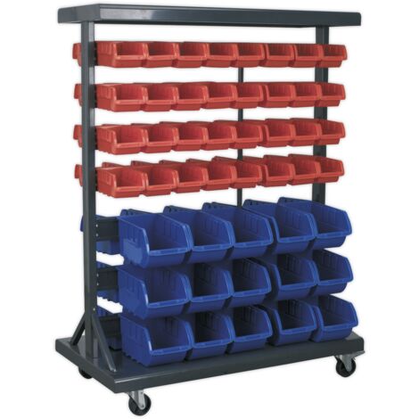 Sealey Mobile Bin Storage System with 94 Bins TPS94