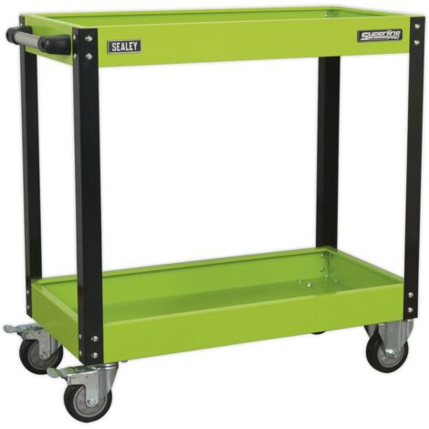 Sealey Workshop Trolley 2-Level Heavy-Duty - Hi-Vis Green CX109HV (1/3)