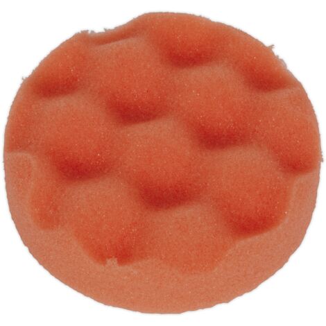 Sealey PTCCHW80O Hook-and-Loop Buffing & Polishing Foam Head 80 x 25mm - Orange/Firm