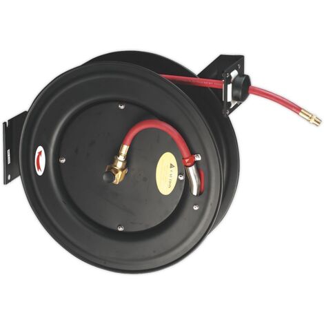 Sealey SA85 20m Retractable Rubber Air Hose with Steel Reel 10mm ID