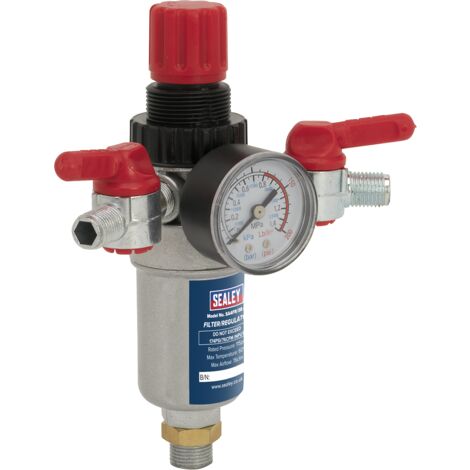 Sealey Air Filter/Regulator 3/8""BSP Male to 1/4""BSP Male SA4FR/38