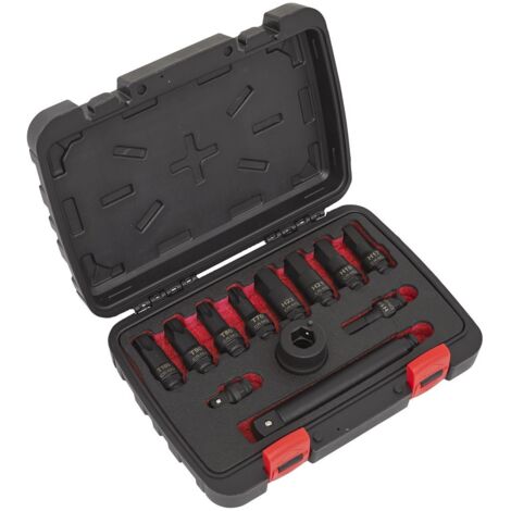 Sealey Impact Socket Bit & Accessories Set 12pc 3/4""Sq Drive AK5617
