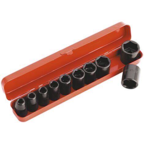 Sealey Premier Impact Socket Set 1/2""Sq Drive 10pc AK56/11M