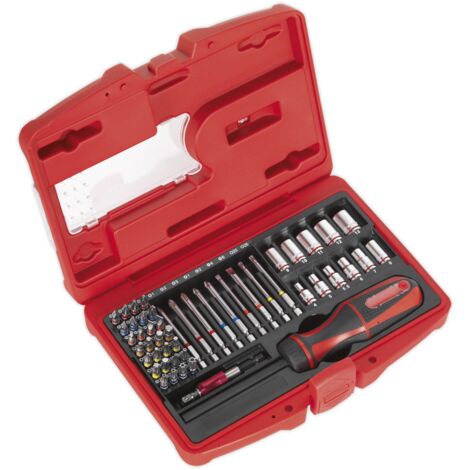 Sealey AK64903 Premier Fine Tooth Ratchet Screwdriver & Accessory Set 51pc