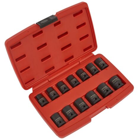 Sealey Premier Impact Socket Set 1/2""Sq Drive 12-point 13pc AK5614M