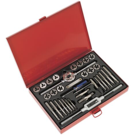Sealey Metric/UNF/BSP Tap & Die Set Split Dies 33pc AK3033
