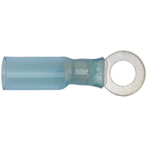 Sealey Heat Shrink Ring Terminal 6.4mm, Blue - Pack of 25 BTSR2564