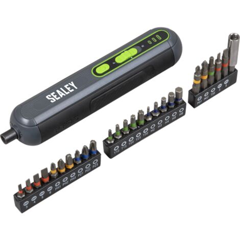 Sealey 4V Cordless Screwdriver with 25pc Bit Set CP4VSD