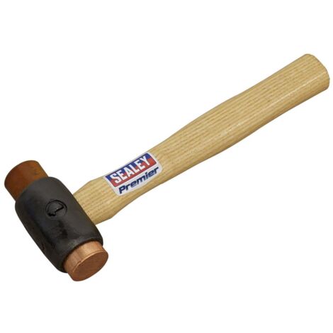 Sealey Premier Copper/Rawhide Faced Hammer with Hickory Shaft 1.5lb CRF15