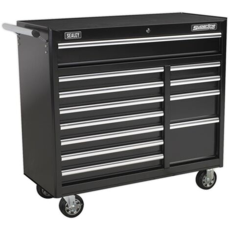 Sealey Rollcab 12 Drawer with Ball-Bearing Slides Heavy-Duty - Black AP41120B