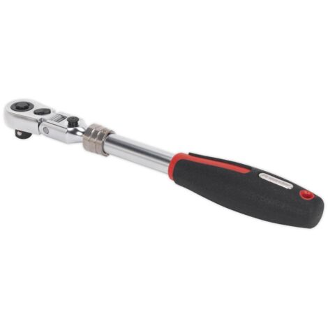 Sealey AK8983 Premier Platinum Locking Flexi-Head Extendable Ratchet Wrench 3/8"Sq Drive (1/4)