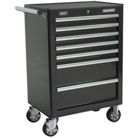Sealey Rollcab 7 Drawer with Ball-Bearing Slides - Black AP26479TB (1/2)