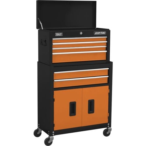 Sealey AP22O American PRO® Topchest & Rollcab Combination 6 Drawer - Orange