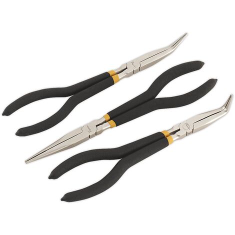 Sealey Premier Needle Nose Pliers Set Ni-Fe Finish 280mm 3pc AK930 (1/2)