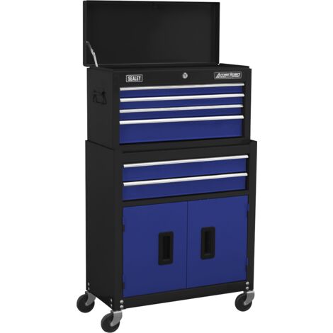 Sealey AP22B American PRO® Topchest & Rollcab Combination 6 Drawer - Blue