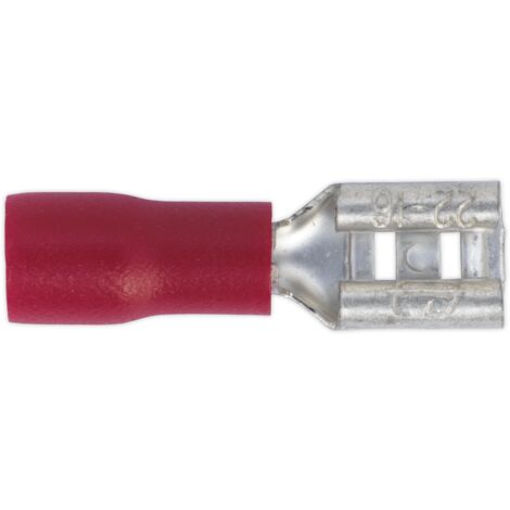 Sealey Push-On Terminal 4.8mm Female Red Pack of 100 RT20 (1/2)