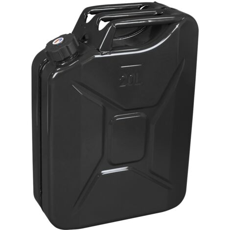 Sealey JC20SCB Screw Cap Metal Jerry Can 20L - Black