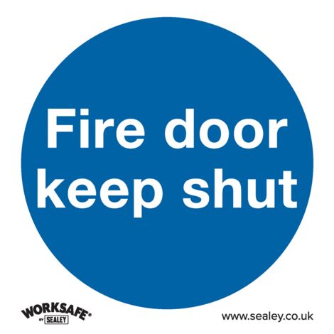 Sealey SS1P1 Worksafe&reg Fire Door Keep Shut Safety Sign - Rigid Plastic
