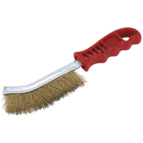 Sealey Wire Brush Brassed Steel Plastic Handle WB05/R