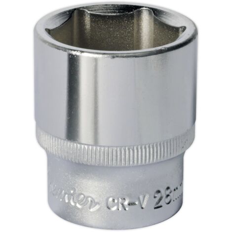 Sealey 28mm WallDrive Standard Length Chrome Socket 1/2""Sq Drive S1228