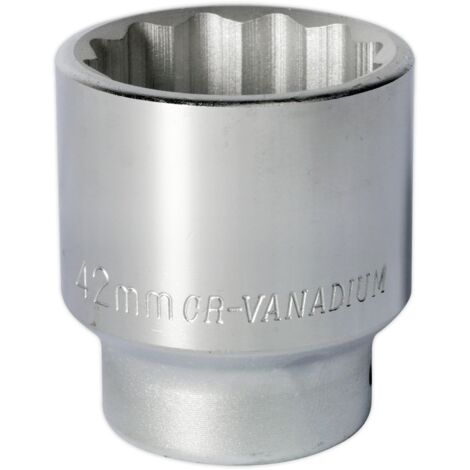 Sealey 42mm 3/4""Sq Drive Standard WallDrive Socket 12pt Chrome S34/42