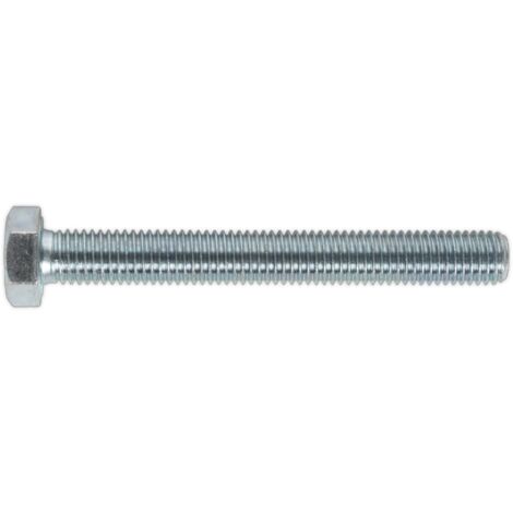 Sealey 8.8 Zinc Plated HT Setscrew M12 x 100mm, DIN 933 - Pack of 10 SS12100