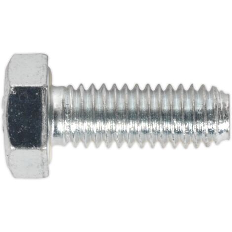 Sealey SS616 8.8 Zinc Plated HT Setscrew M6 x 16mm, DIN 933 - Pack of 50
