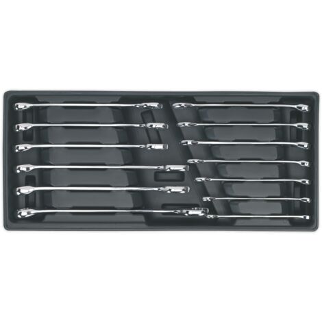 Sealey Premier Combination Spanner Set with Tool Tray 13pc TBT01