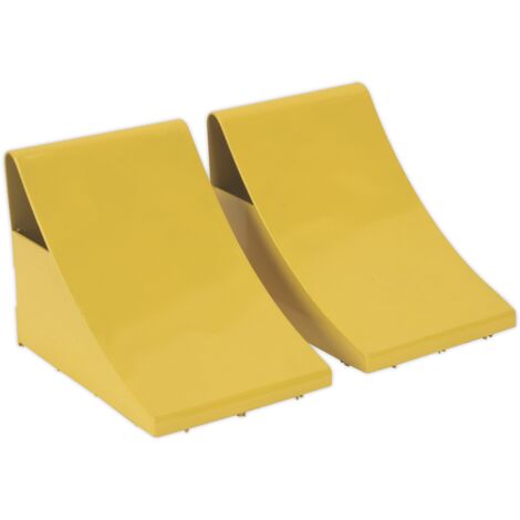 Sealey Heavy-Duty Steel Wheel Chocks 4kg - Pair WC05