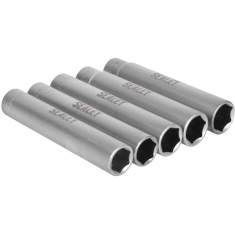 Sealey SX1519 Extra-Deep Socket Set 3/8"Sq Drive 5pc