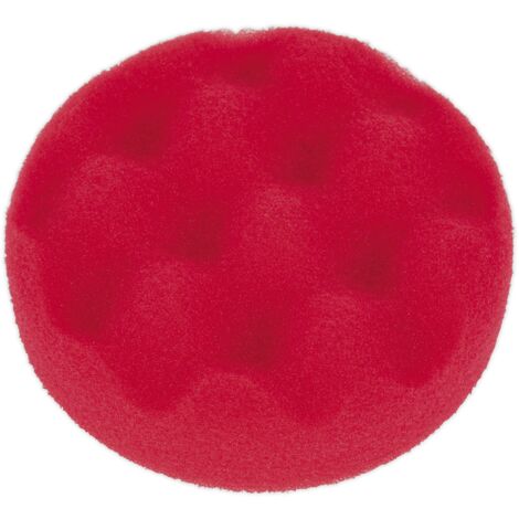 Sealey PTCCHW80R Hook-and-Loop Buffing & Polishing Foam Head 80 x 25mm - Red/Ultra-Soft