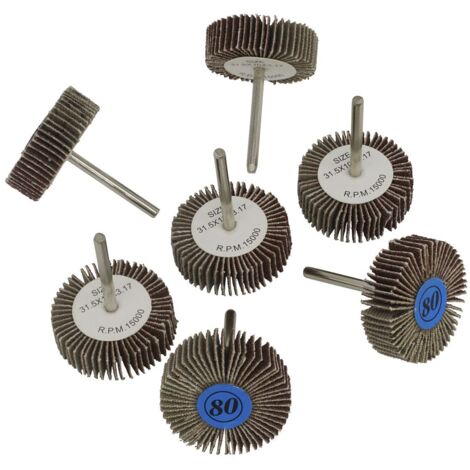 Sealey Rotary Tool Abrasive Flap Wheel Set 30mm 7pc RTA7FW (1/5)